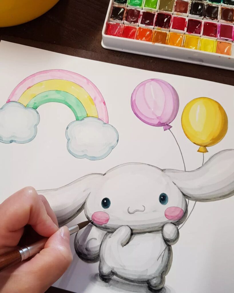 Playful Bunny Rainbow