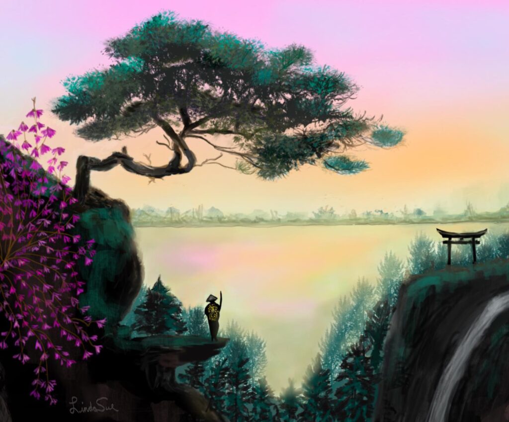 Tranquil Japanese Landscape at Dawn