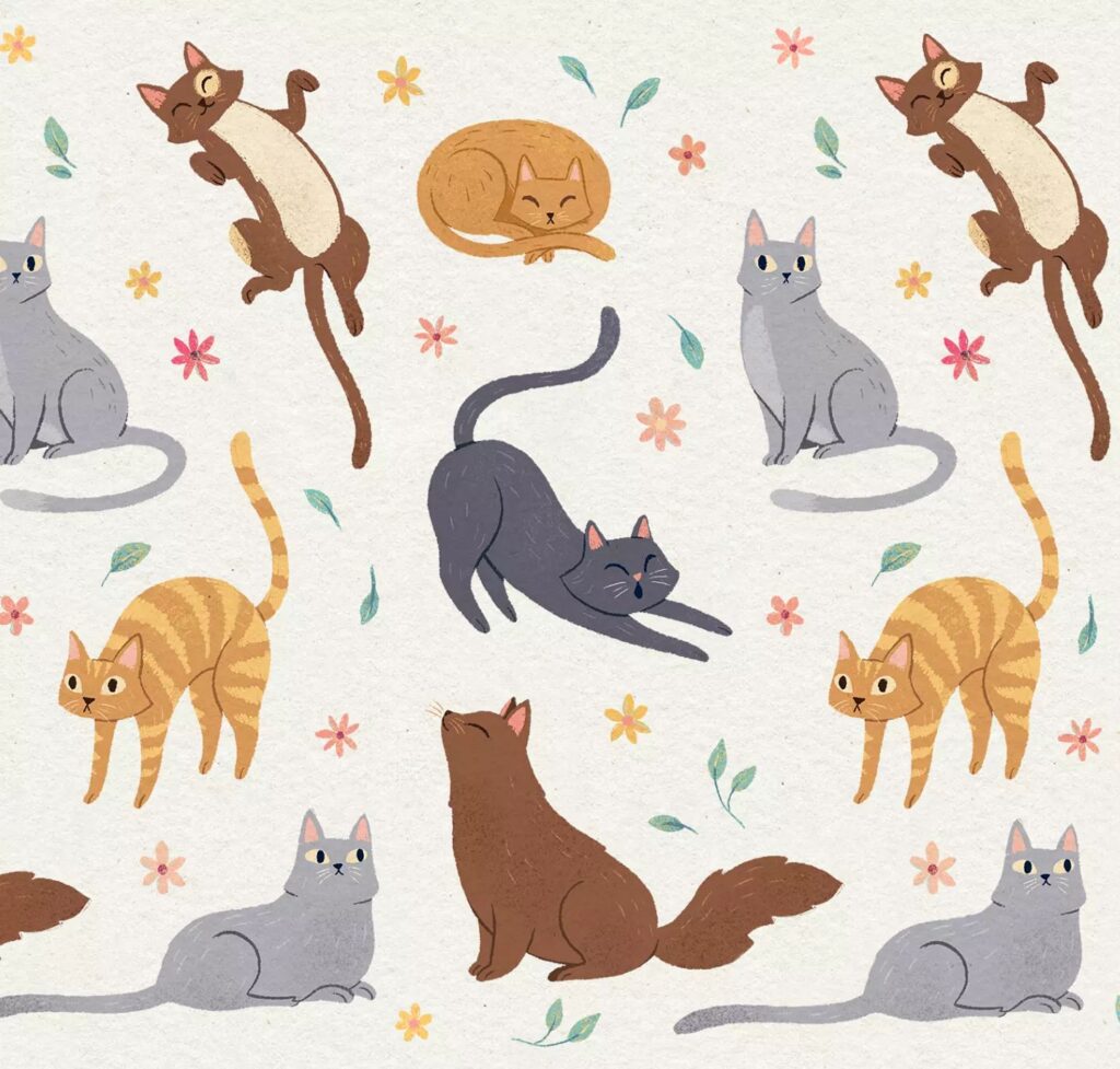 Playful Cats Pattern
