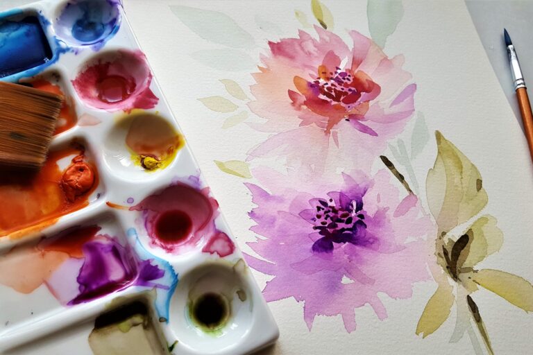 Easy Watercolor Flower Art Ideas