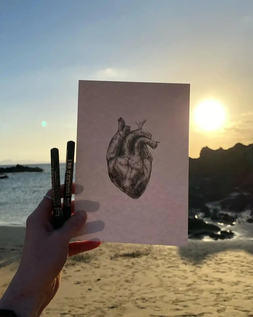 Human Heart Drawing