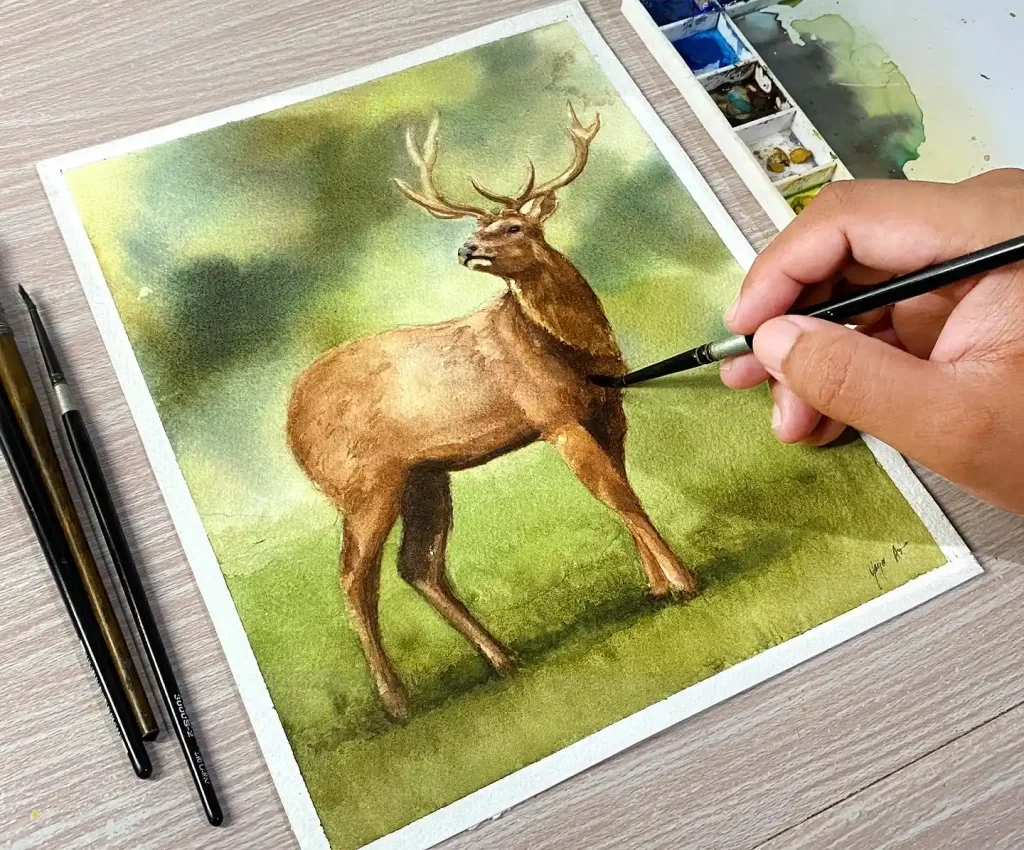 Watercolor Animal Drawing Ideas