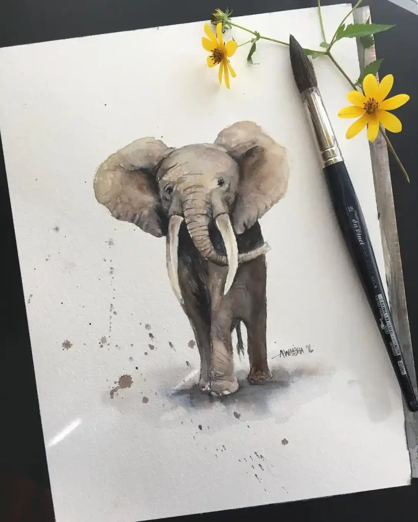 Watercolor Animal Drawing Ideas