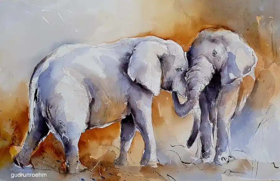 Watercolor Animal Drawing Ideas