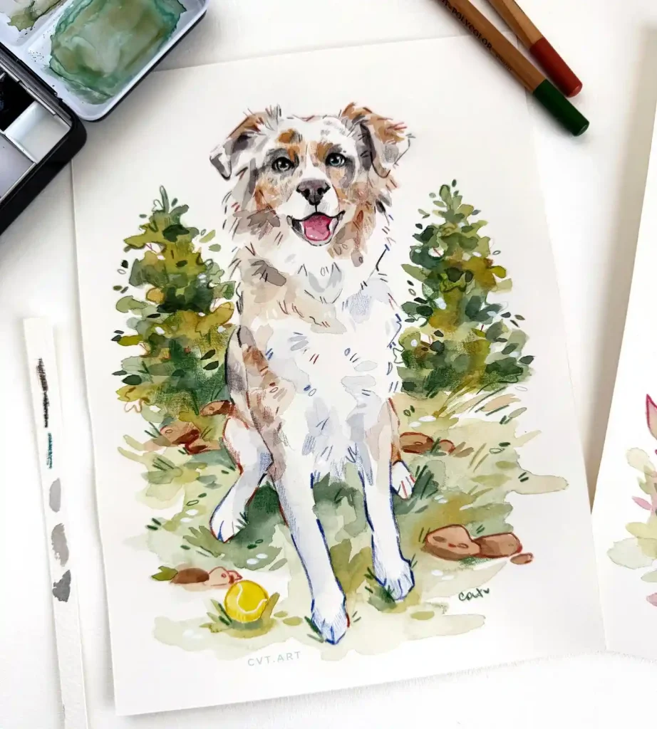 Watercolor Animal Drawing Ideas