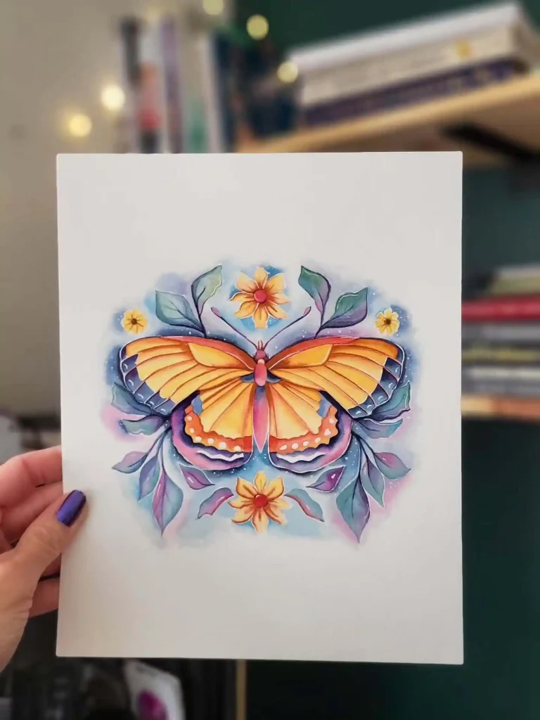 Watercolor Butterfly Drawing Ideas