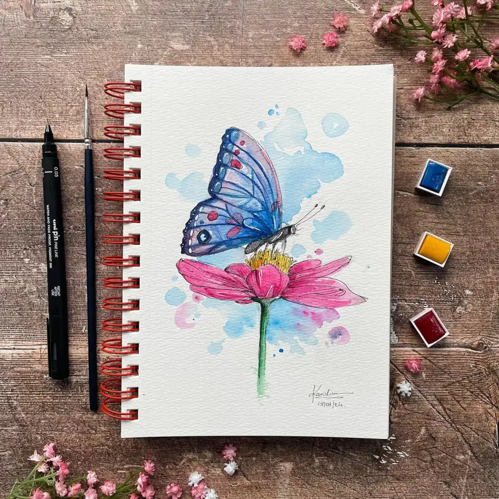 Watercolor Butterfly Drawing Ideas