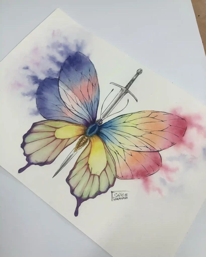 Watercolor Butterfly Drawing Ideas
