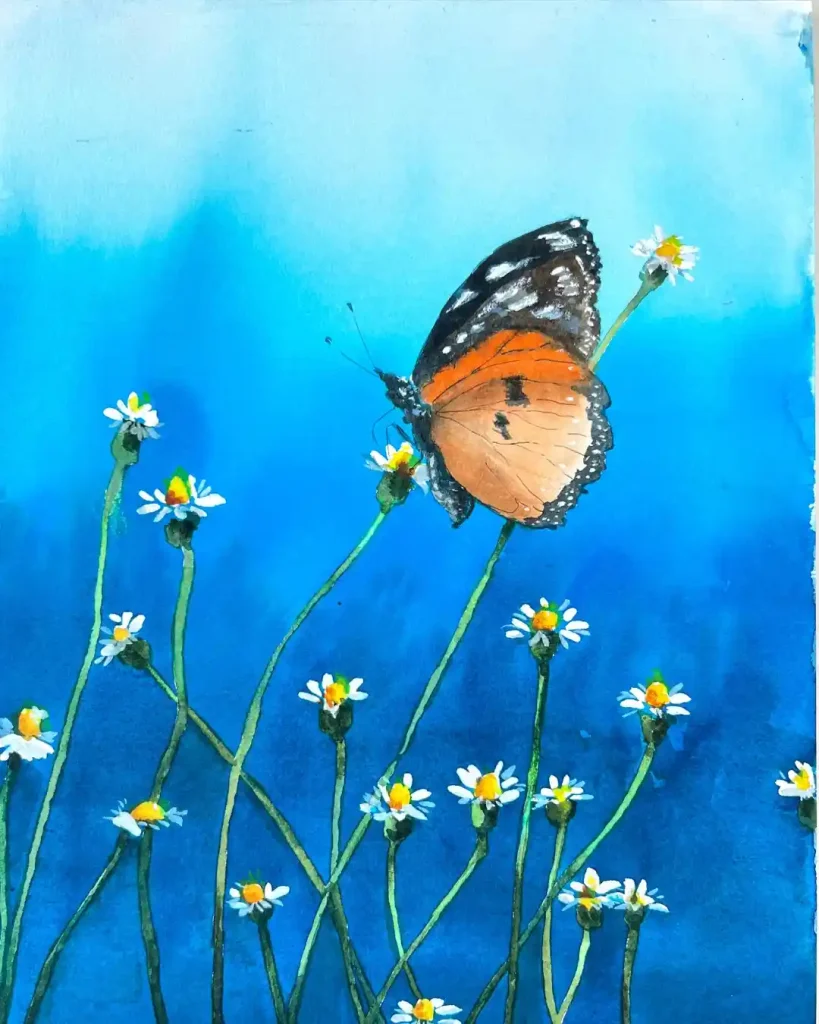 Watercolor Butterfly Drawing Ideas