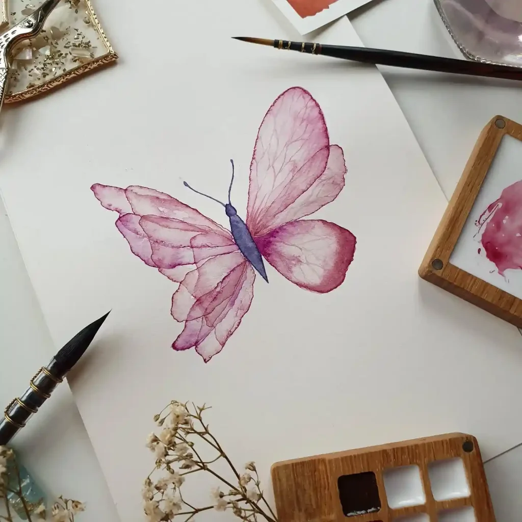 Watercolor Butterfly Drawing Ideas