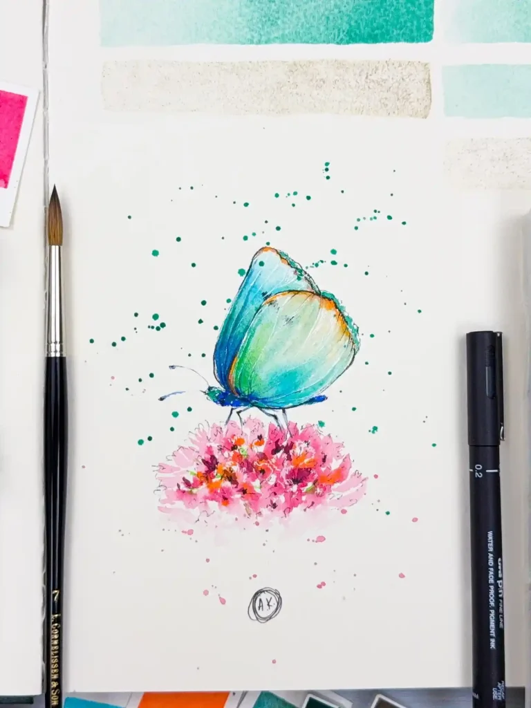 Watercolor Butterfly Drawing Ideas