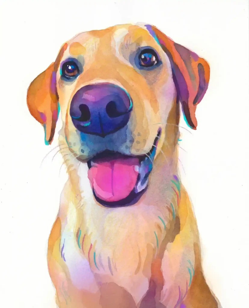 Watercolor Dog Drawing Ideas