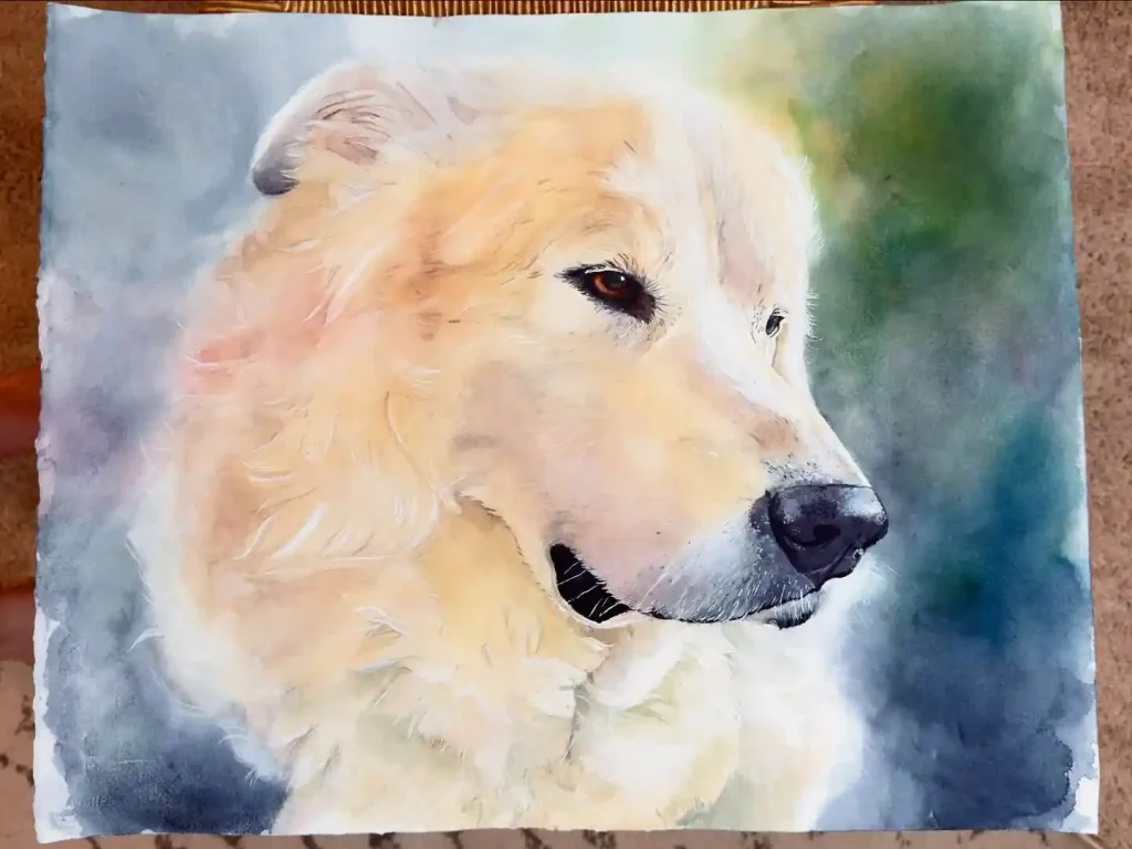 Watercolor Dog Drawing Ideas