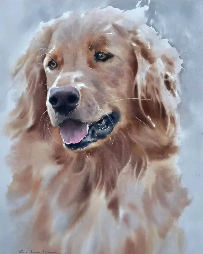 Watercolor Dog Drawing Ideas