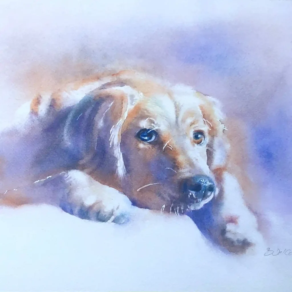 Watercolor Dog Drawing Ideas