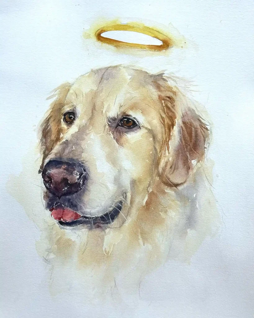Watercolor Dog Drawing Ideas