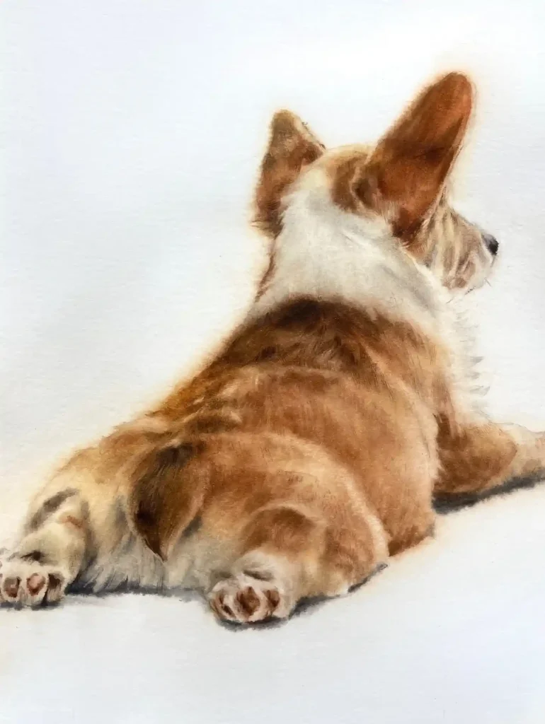 Watercolor Dog Drawing Ideas