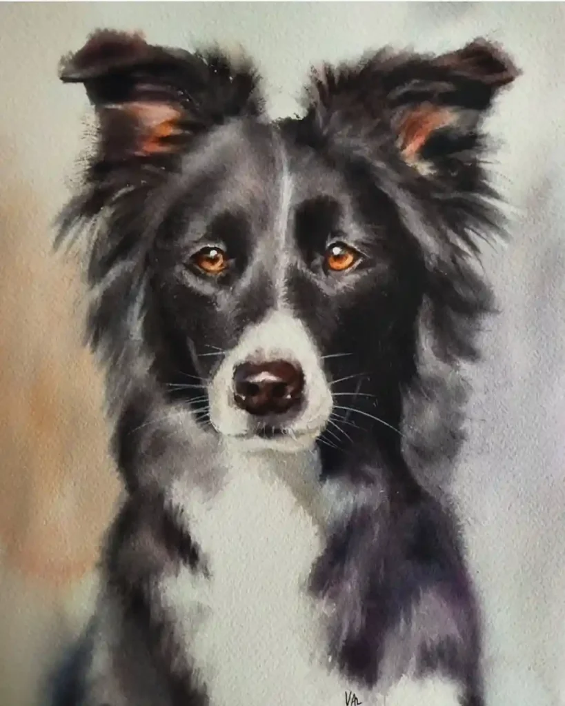 Watercolor Dog Drawing Ideas