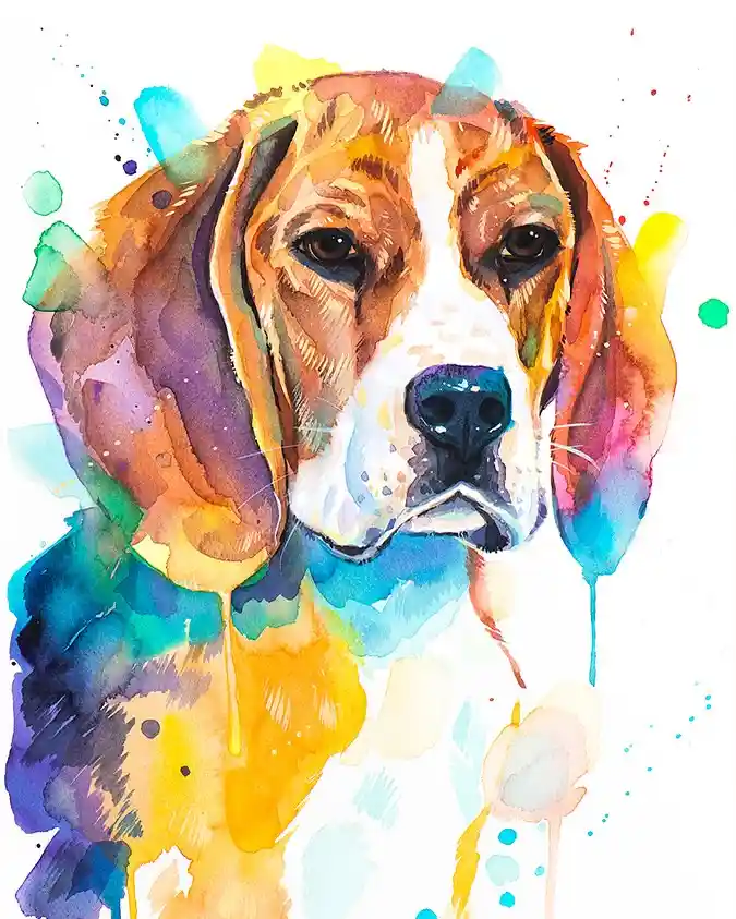 Watercolor Dog Drawing Ideas