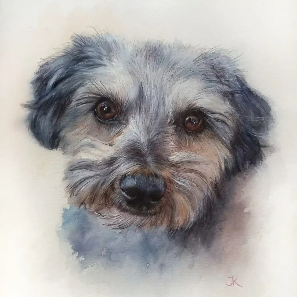 Watercolor Dog Drawing Ideas