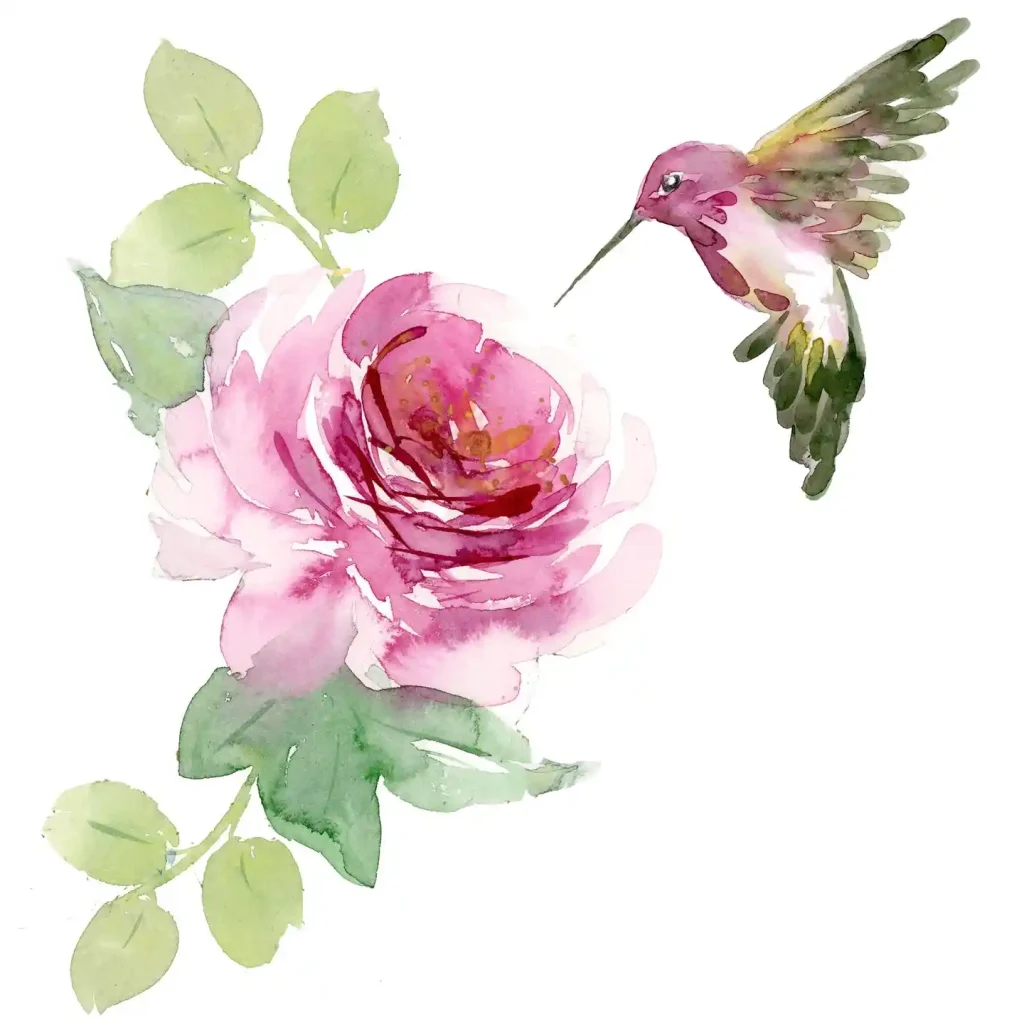 Watercolor Hummingbird Drawing Ideas