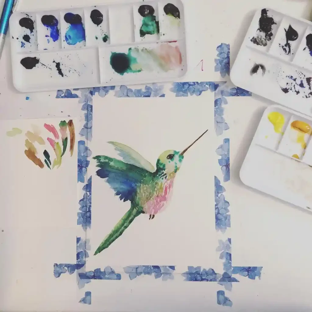 Watercolor Hummingbird Drawing Ideas