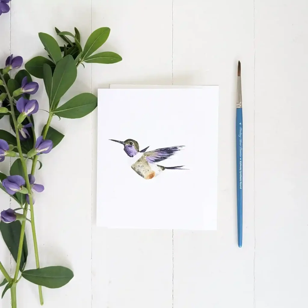 Watercolor Hummingbird Drawing Ideas
