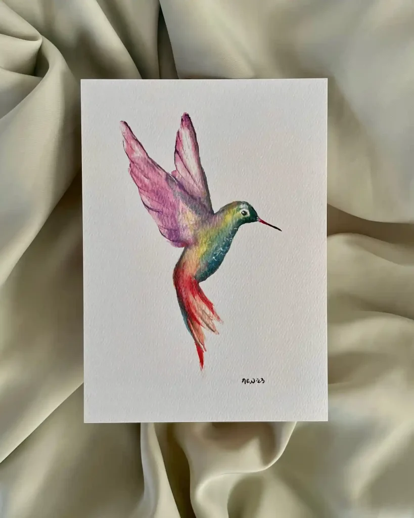 Watercolor Hummingbird Drawing Ideas