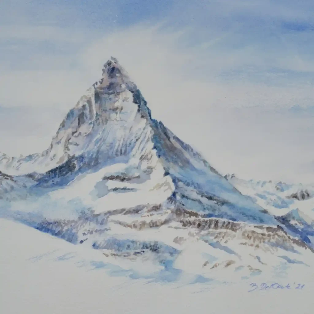 Watercolor Mountain Drawing Ideas