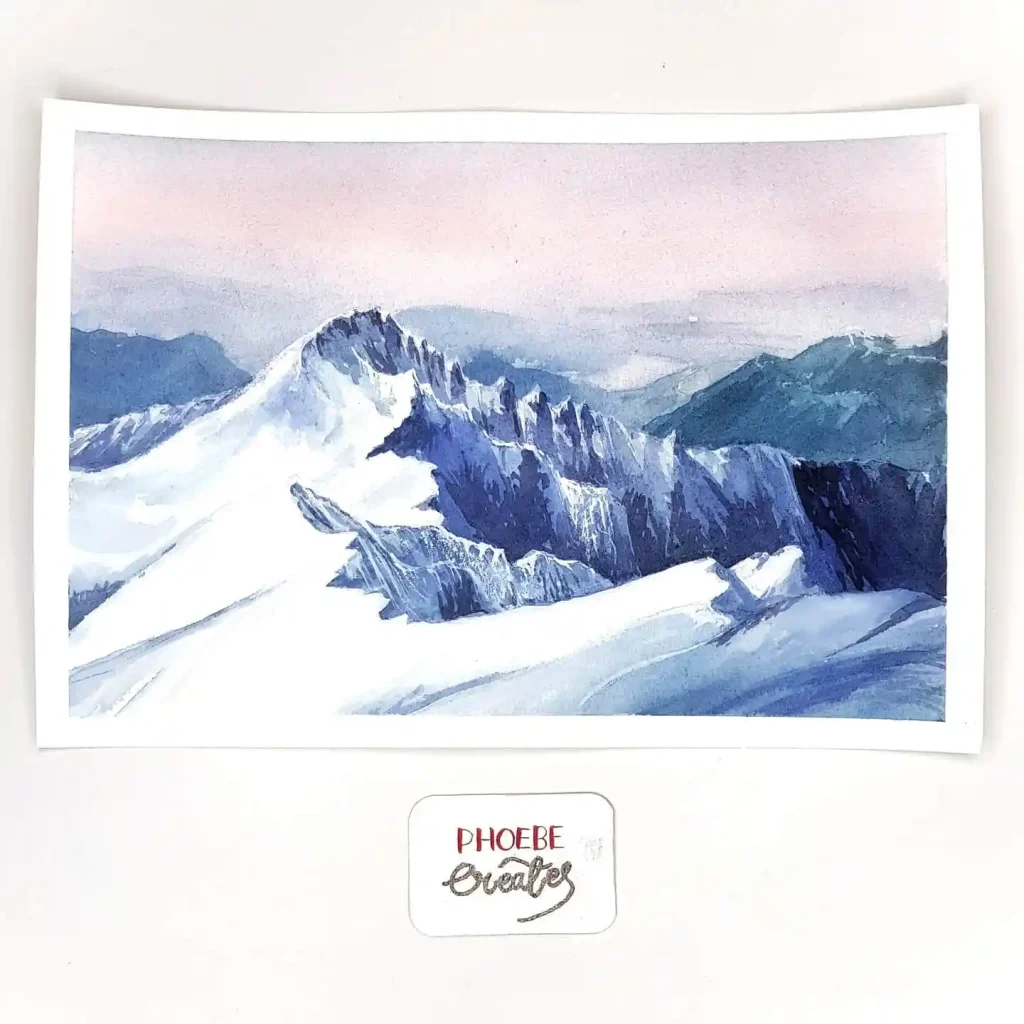 Watercolor Mountain Drawing Ideas