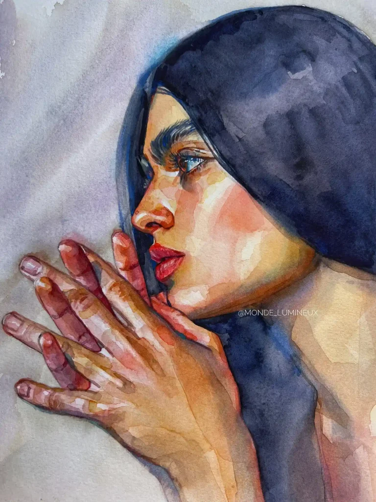 Watercolor Portrait Drawing Ideas