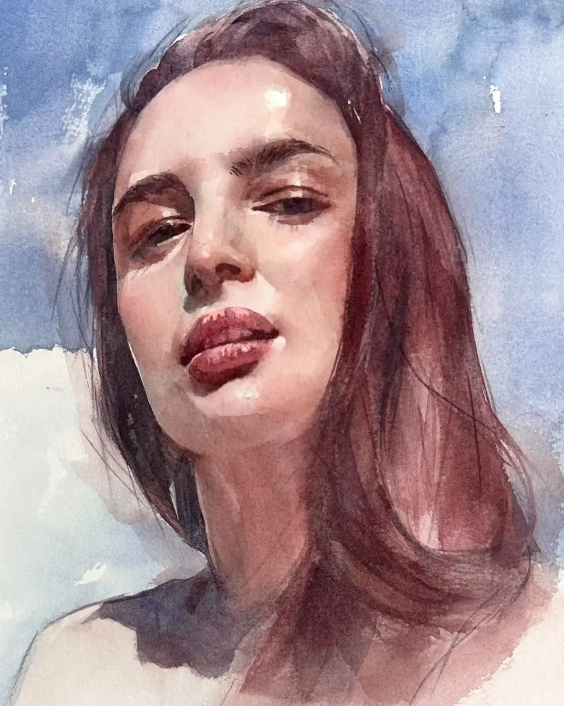 Watercolor Portrait Drawing Ideas