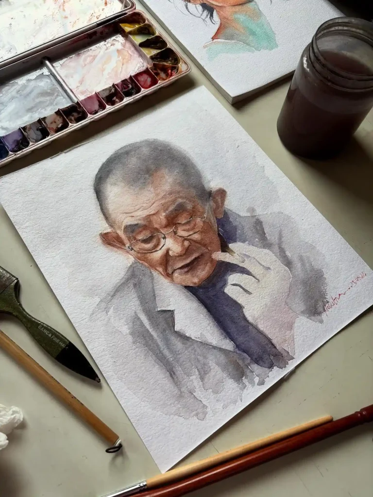 Watercolor Portrait Drawing Ideas