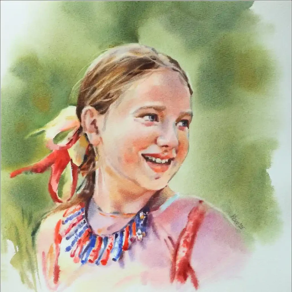 Watercolor Portrait Drawing Ideas