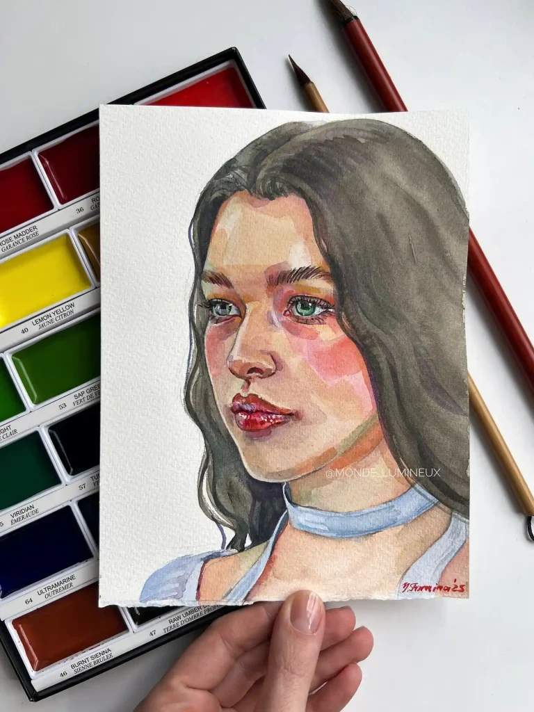 Watercolor Portrait Drawing Ideas