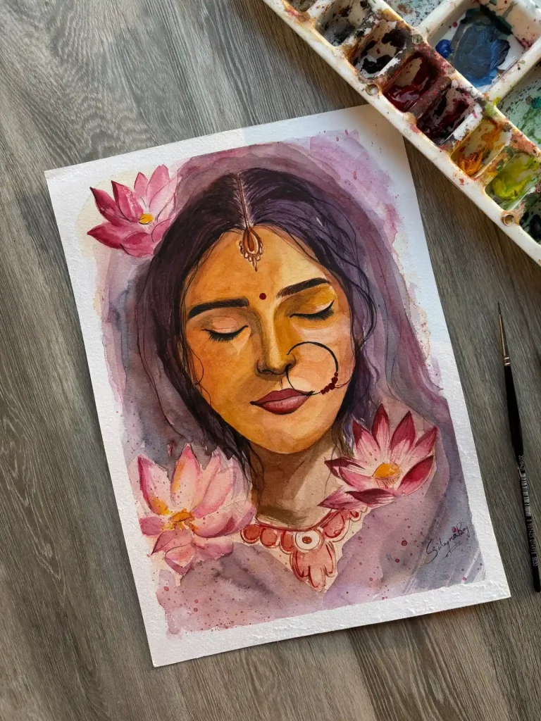 Watercolor Portrait Drawing Ideas