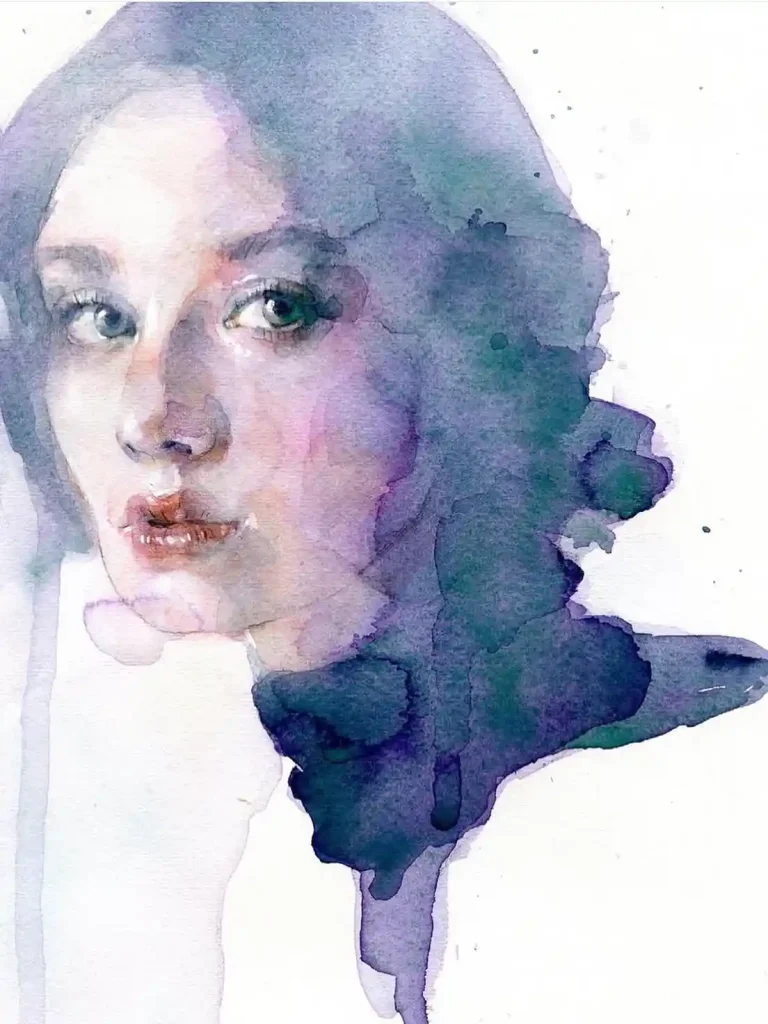 Watercolor Portrait Drawing Ideas