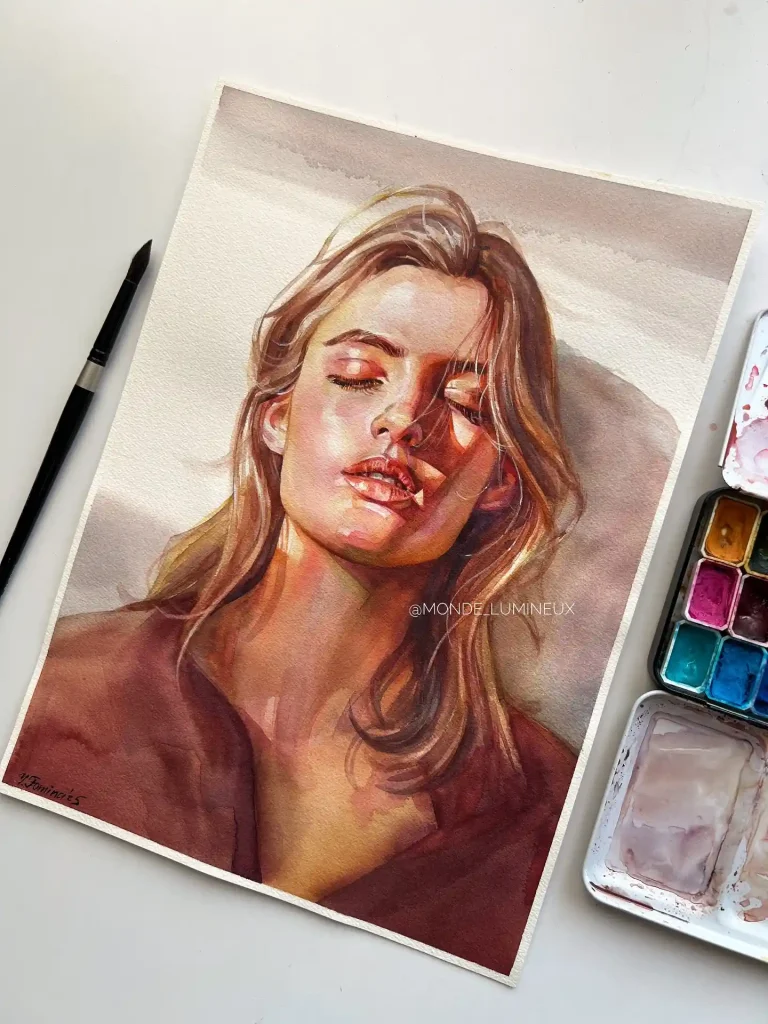 Watercolor Portrait Drawing Ideas