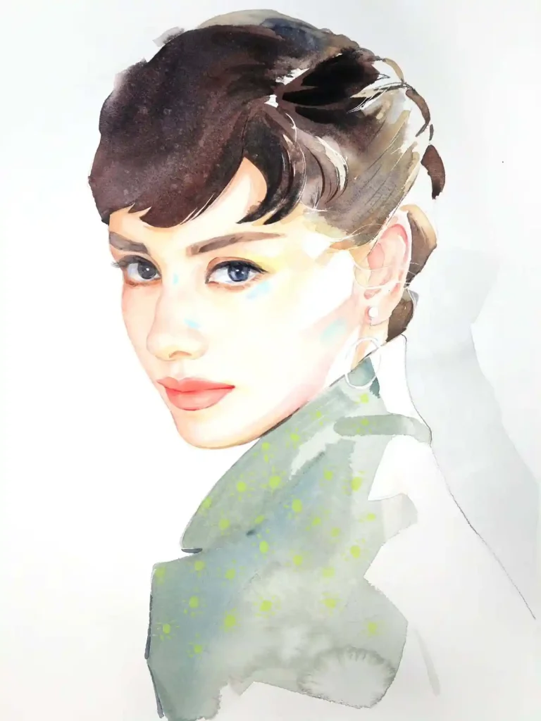 Watercolor Portrait Drawing Ideas