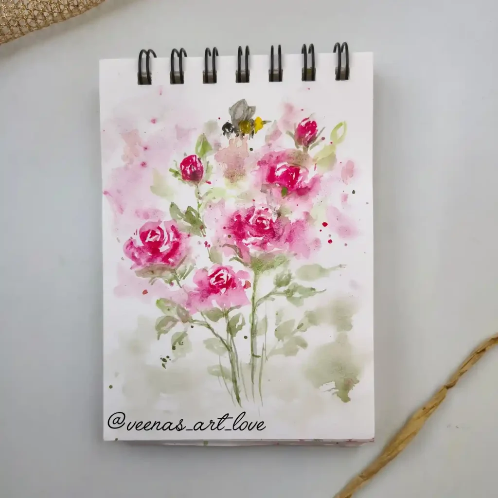 Watercolor Rose Drawing Ideas