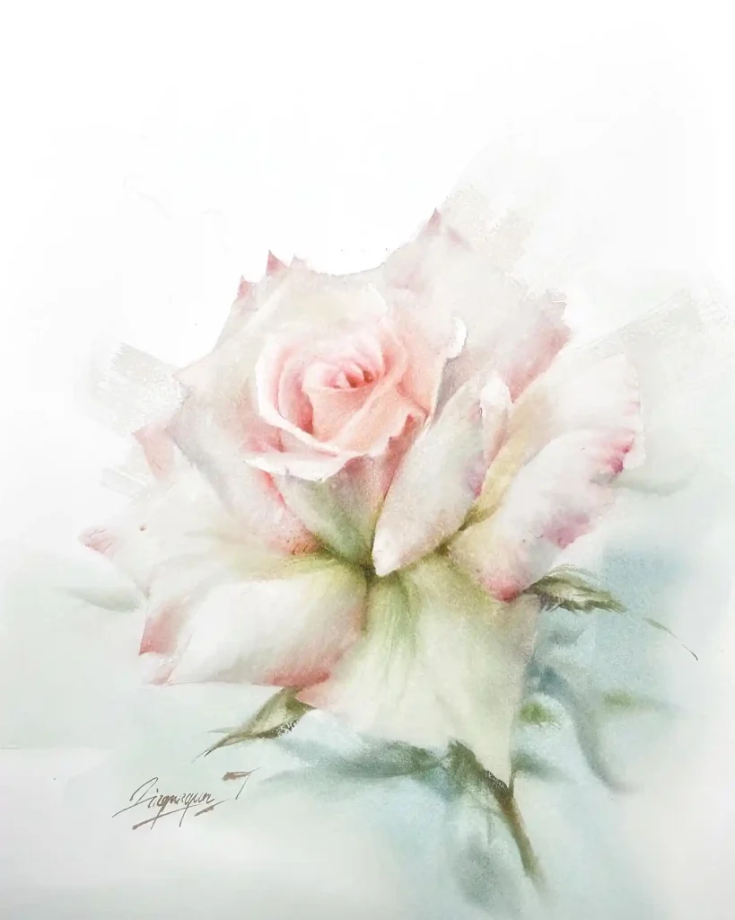 Watercolor Rose Drawing Ideas