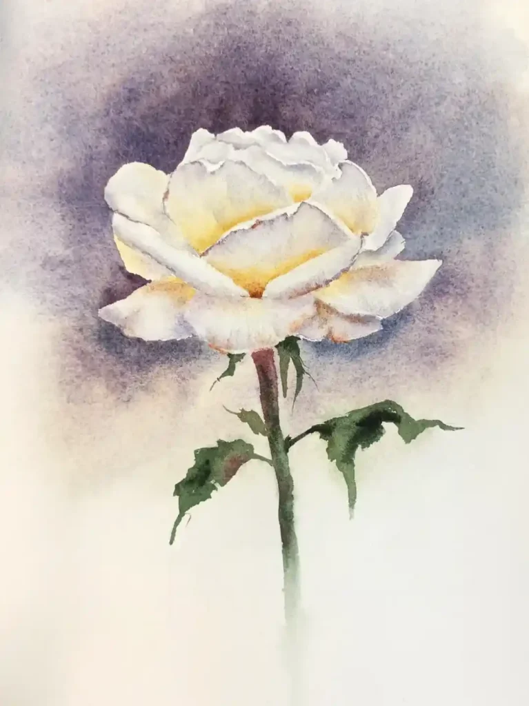 Watercolor Rose Drawing Ideas