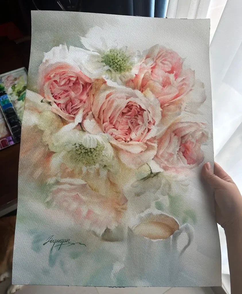 Watercolor Rose Drawing Ideas