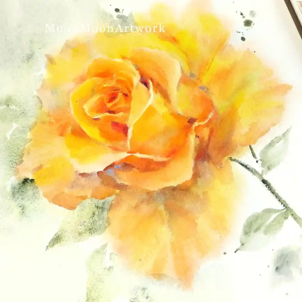 Watercolor Rose Drawing Ideas