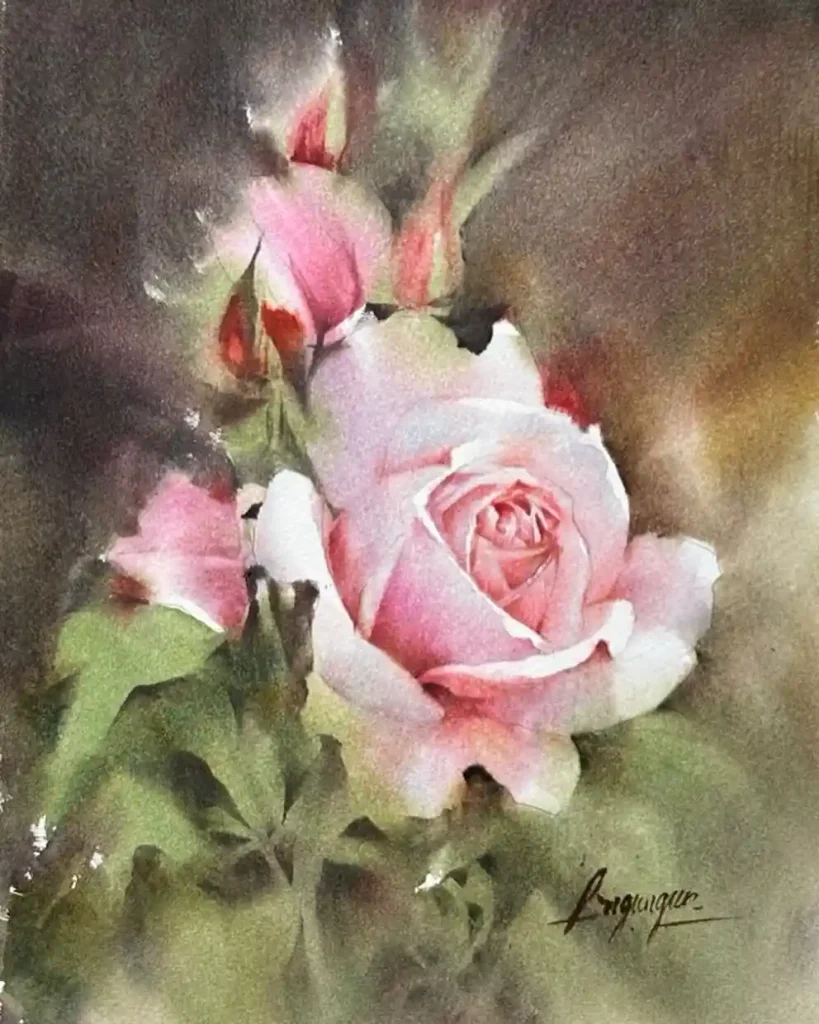 Watercolor Rose Drawing Ideas