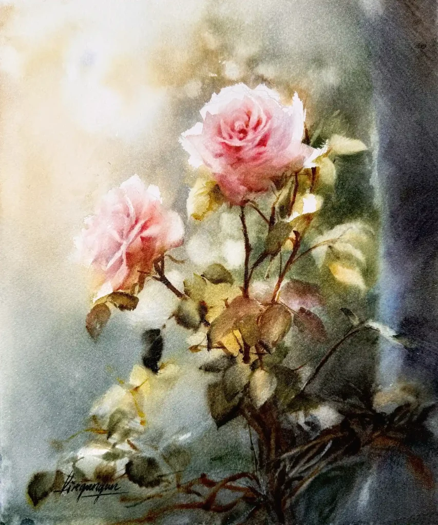 Watercolor Rose Drawing Ideas