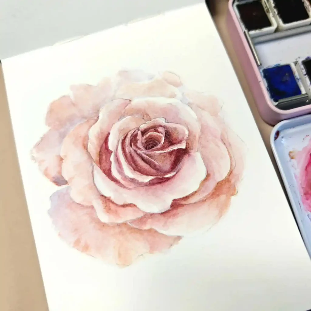 Watercolor Rose Drawing Ideas