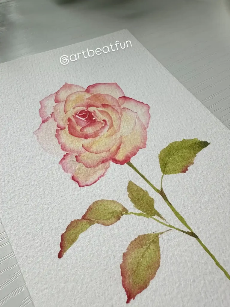 Watercolor Rose Drawing Ideas