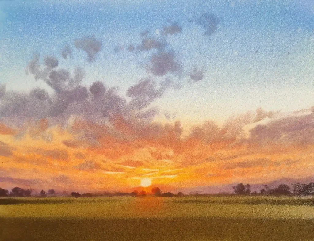 Watercolor Sky Drawing Ideas