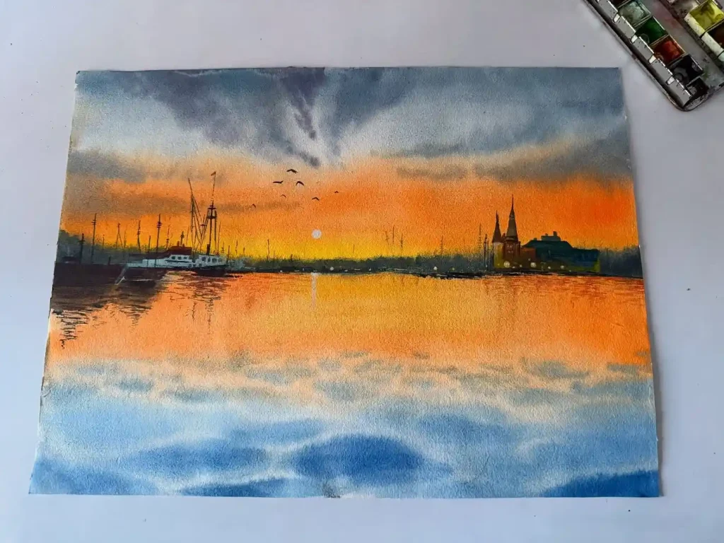 Watercolor Sky Drawing Ideas